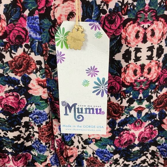 Show Me Your MuMu Sleeping Beauty Floral Bam Bam Bell Pants Sz.L NWT - Picture 9 of 15